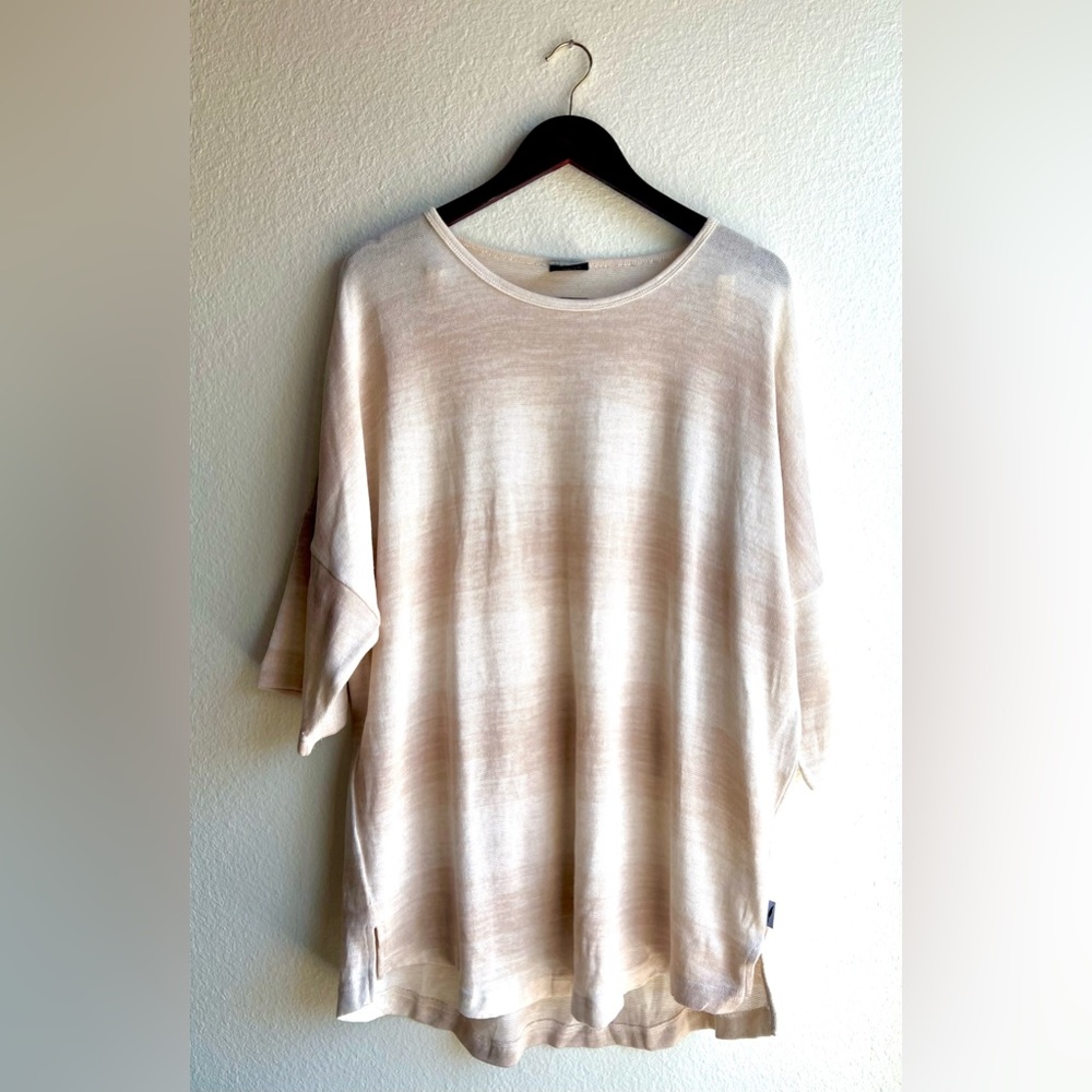 Oversized striped 3/4 Sleeve Top